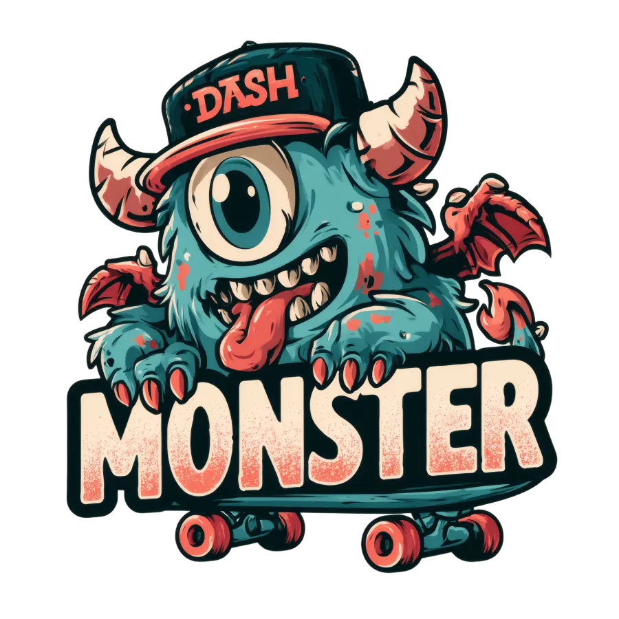 monster apparel print mockup